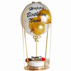 Golden Bliss Balloon Cake