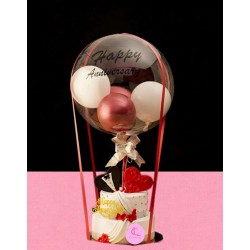 Love Anniversary ballon Cake