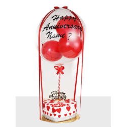 Red Dream Balloon Cake