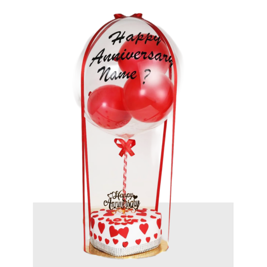 Red Dream Balloon Cake