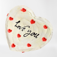 Heart shape love you cake