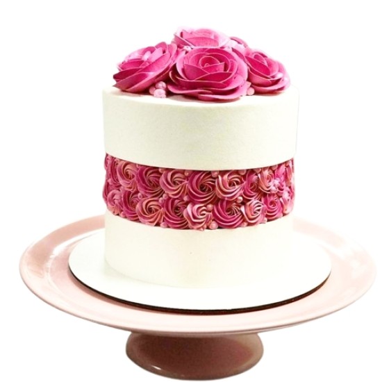 Rose faultline cake