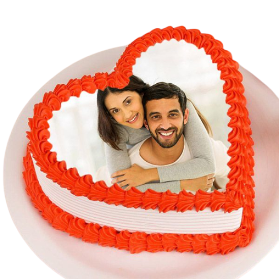 Romantic Heart Photo cake