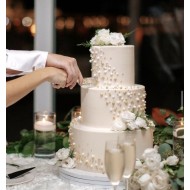 Rosy Wedding cake 