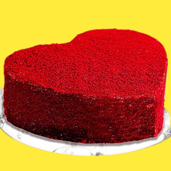 Red heart velvety Cake