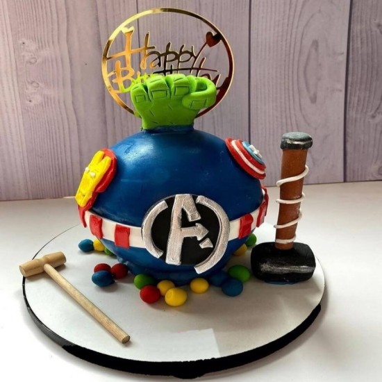Avenger Pinata cake