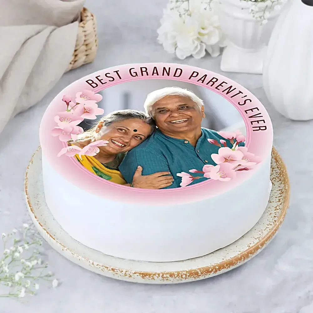Best Grandparents photo Cake