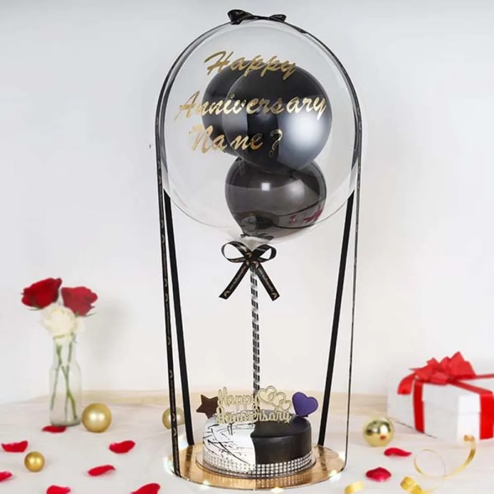 Black beauty ballon cake