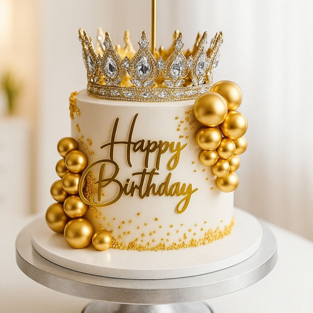 Golden Luxe Crown Cake