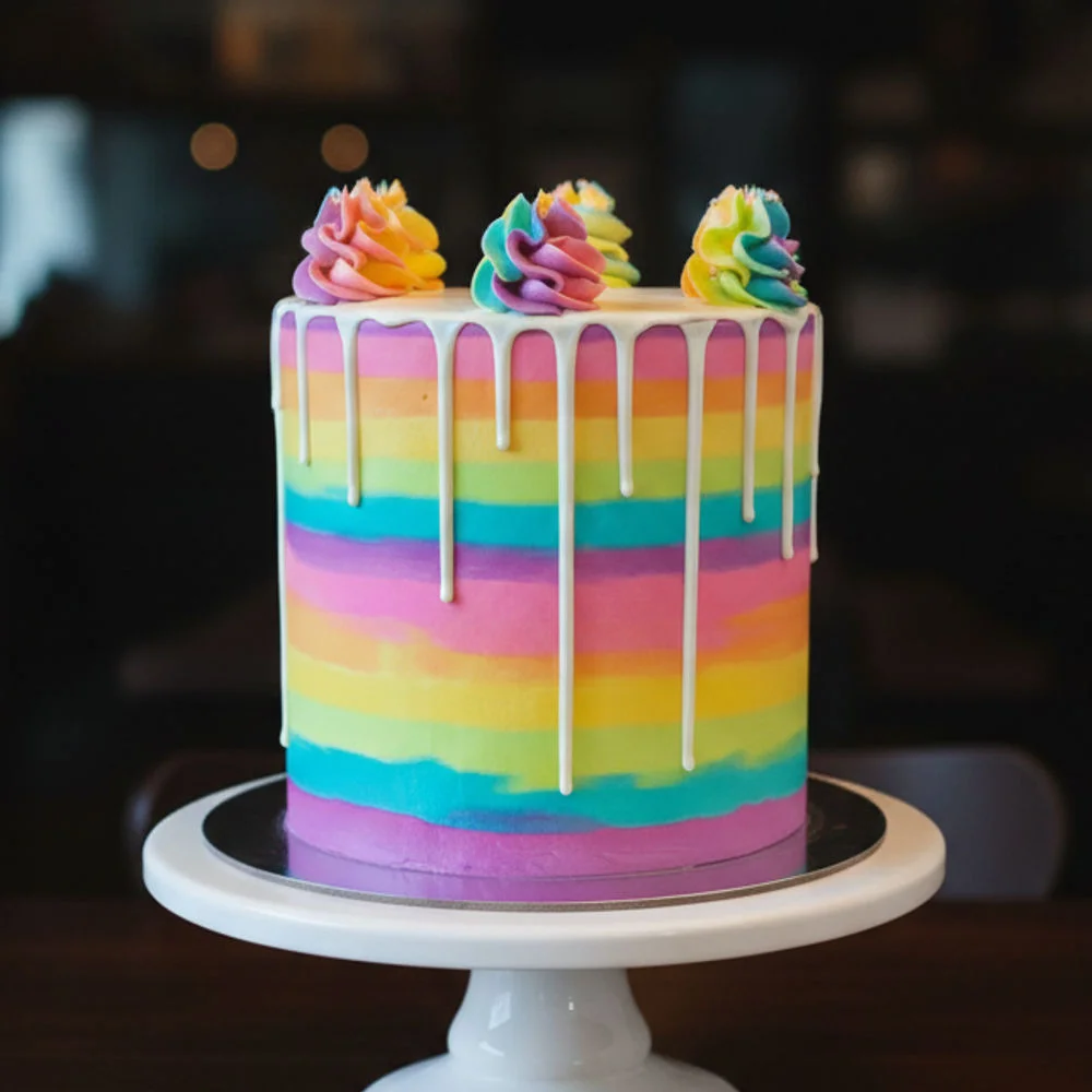 HIgh Top Rainbow cake