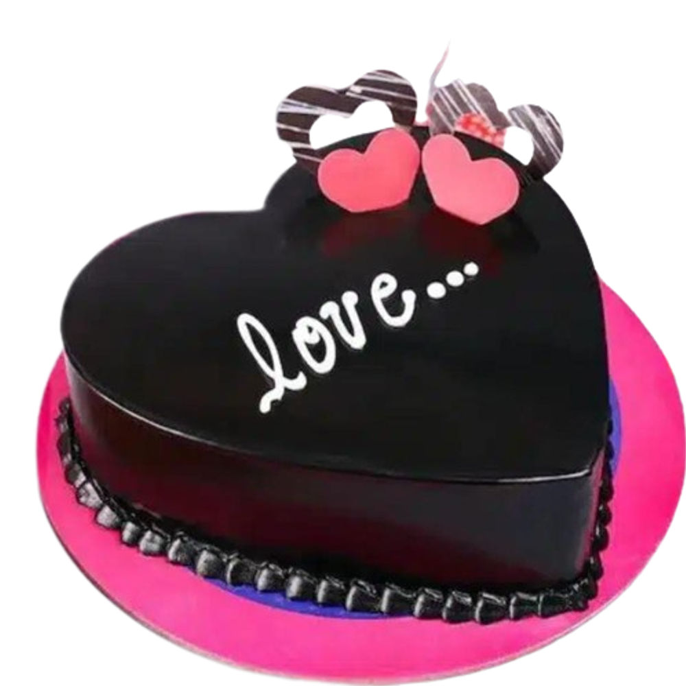 Heart shape chocolate cake