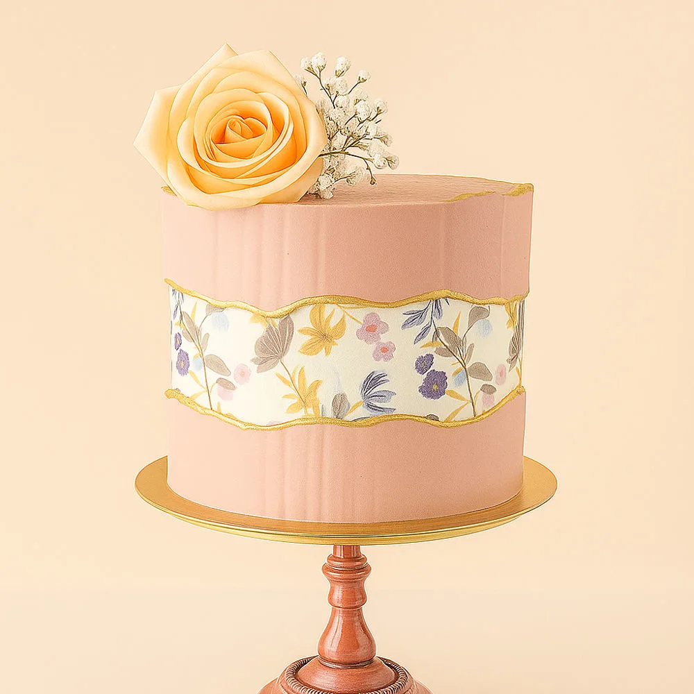 Peach Creative Faultline cake