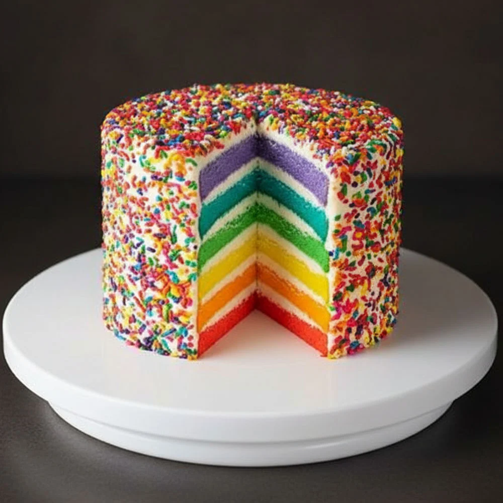 Rainbow Layered cake
