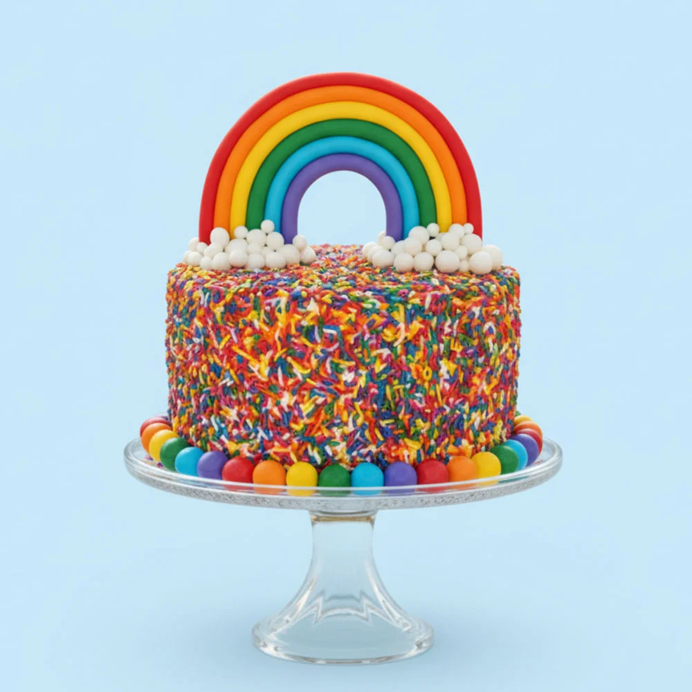 Rainbow sprinkle cake
