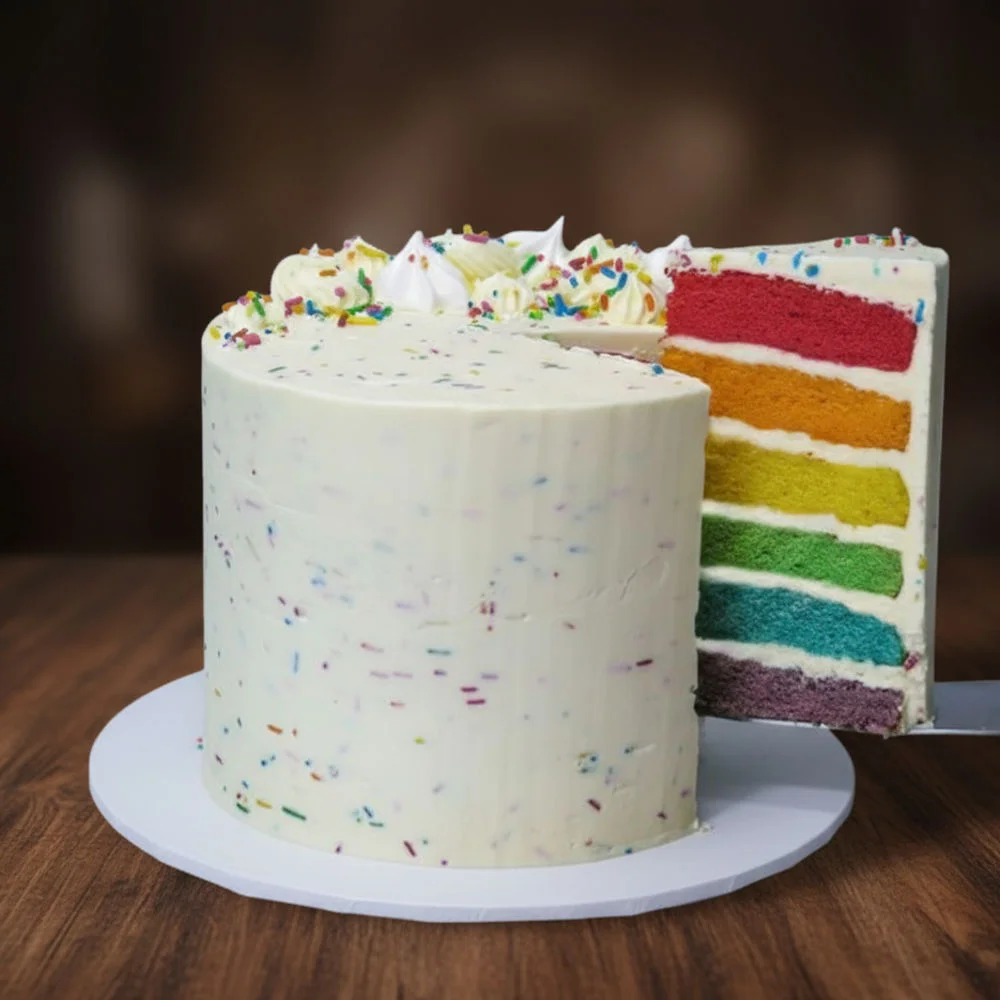 Realistic Rainbow cake