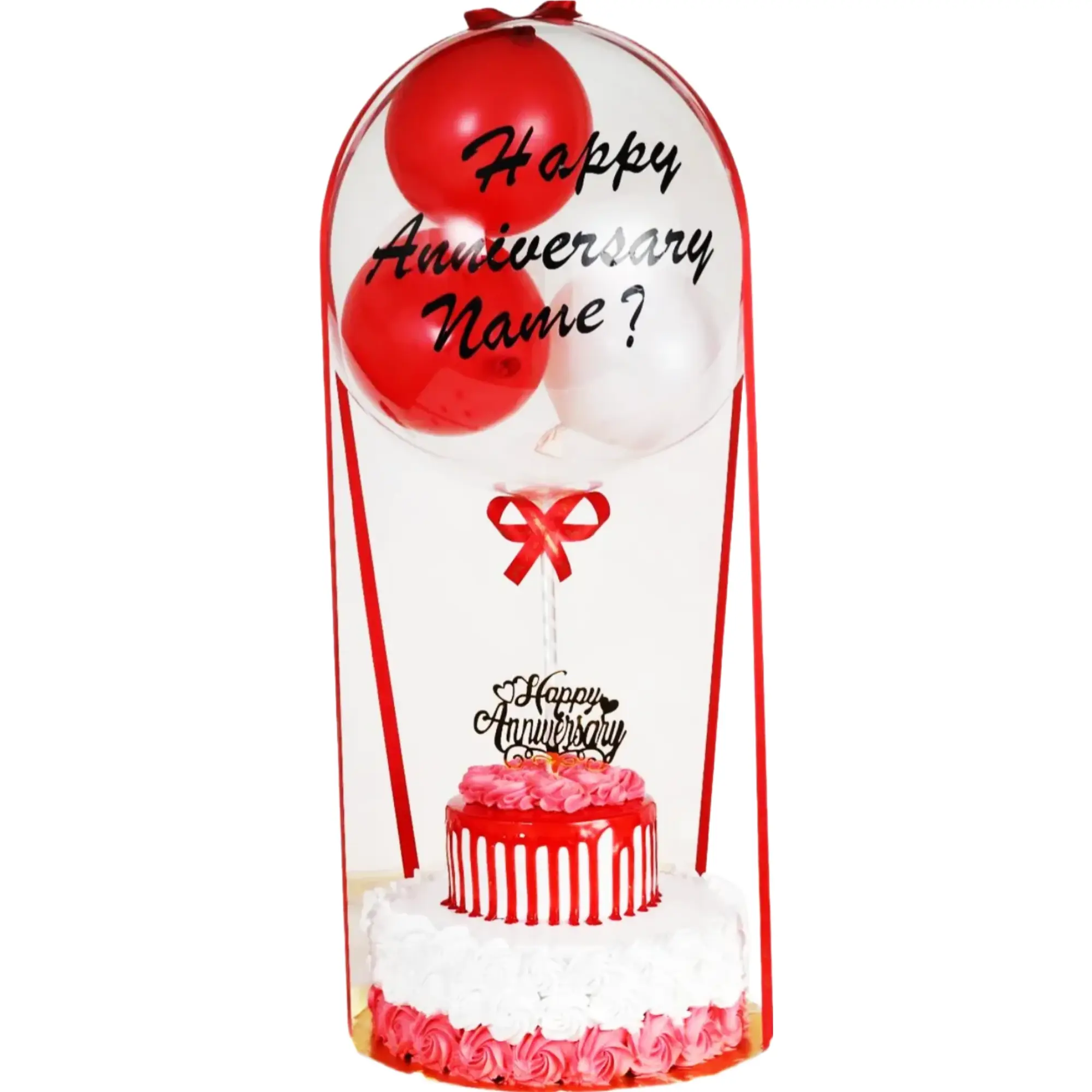 Red Bliss Fantasy Ballon Cake