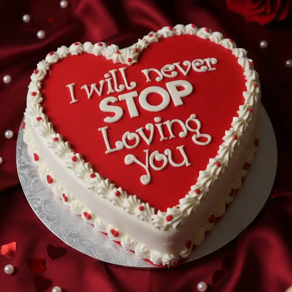 Red Heart Velvet Cake