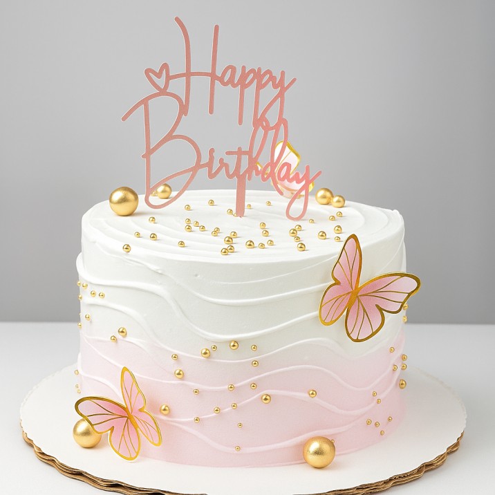 Shades of Pink Butterfly cake