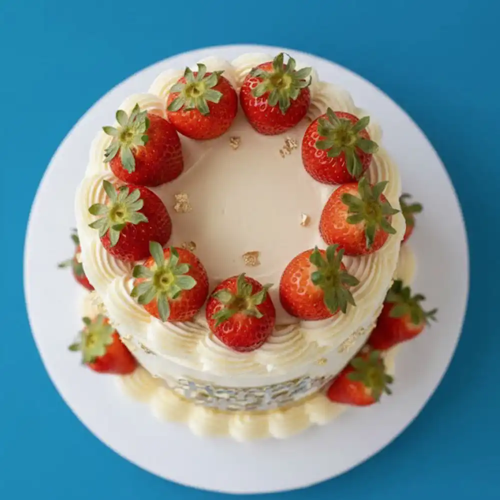 Strawberry New year cake