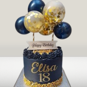 black desire ballon cake