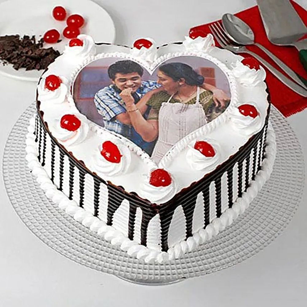 Blackforest Heart shape cake