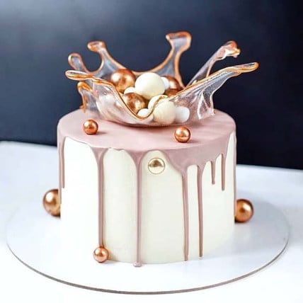 Golden Isomalt Crystal Cake